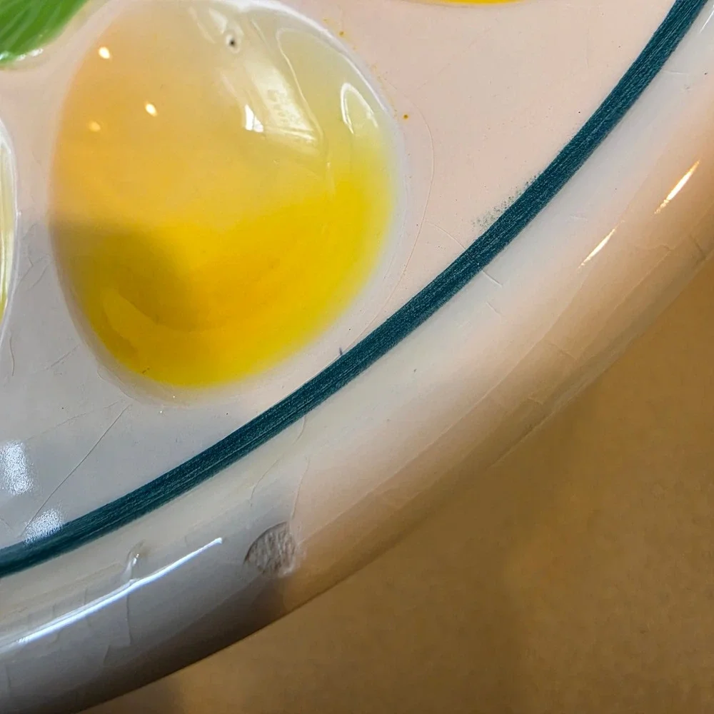 Vintage Ceramic Deviled Egg Plate 10